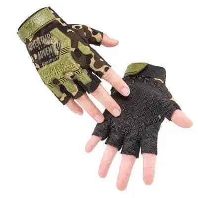 Fingerless Tactical Camouflage Mittens For Gym Male Antiskid Motorcycle Men Women Moto Half Finger Fiess Gloves