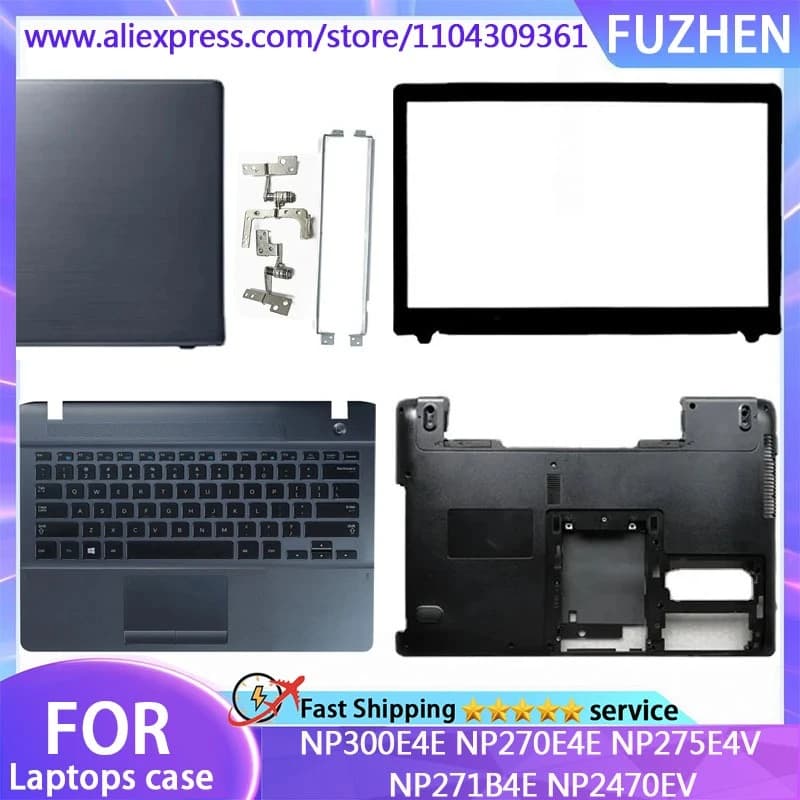 NUOVO Per NP300E4E NP270E4E NP275E4V NP271B4E NP2470EV LCD Del Computer Portatile Della Copertura Posteriore Frontale Lunetta tastiera Bottom Case Cerniera14"