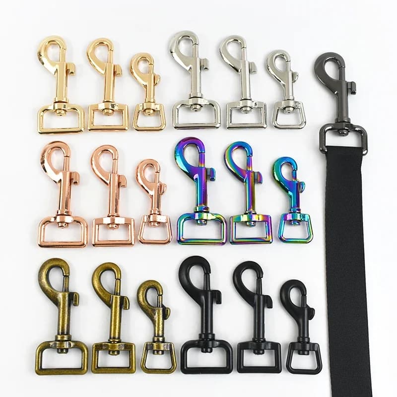 5/10/20 pezzi fibbia a moschettone in metallo 15/20/25mm moschettone chiusura borsa tracolla girevole fibbie a scatto collare per cani gancio portachiavi accessori