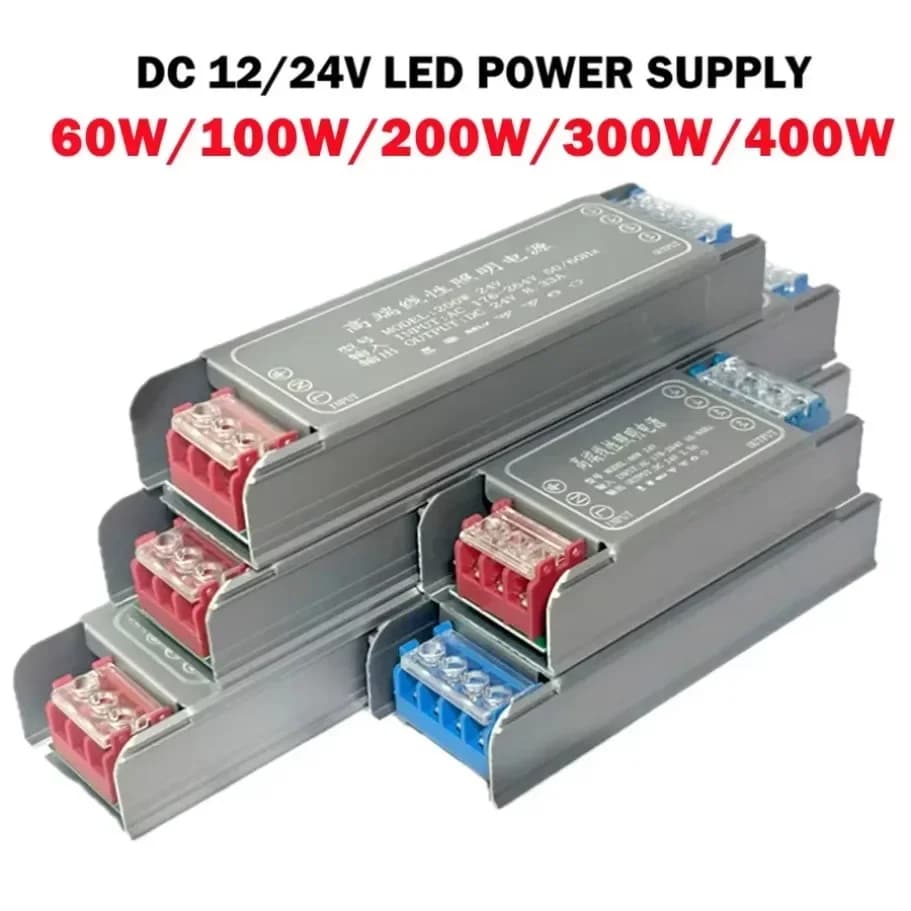 Switching power supply DC 12V 24V AC176-264V 60W 100W 200W 300W 400W LED Light Driver Power Adapter