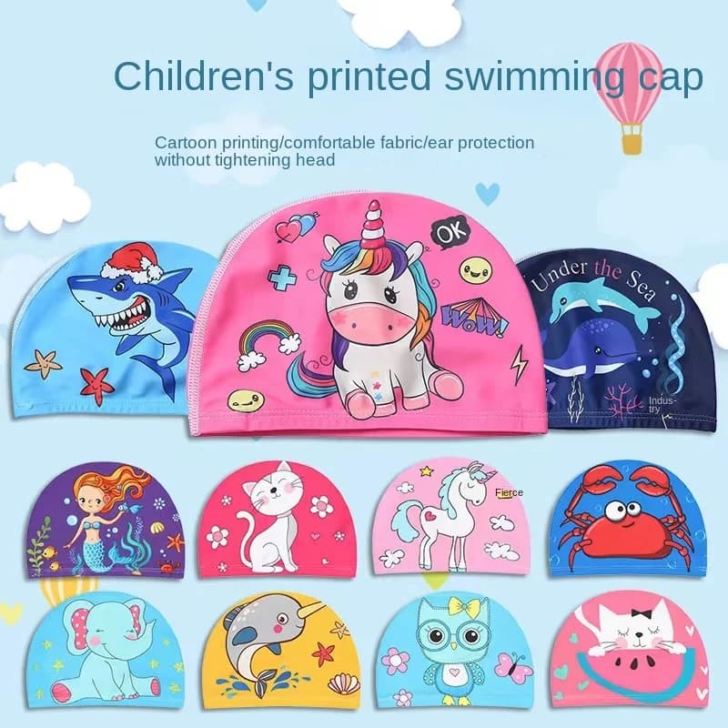 Kids Swimming Head for Kids Swimming Head for Boys Animated Fabric Swimming Head for Kids Swimming Head for Ear Protective Fabric Newborns