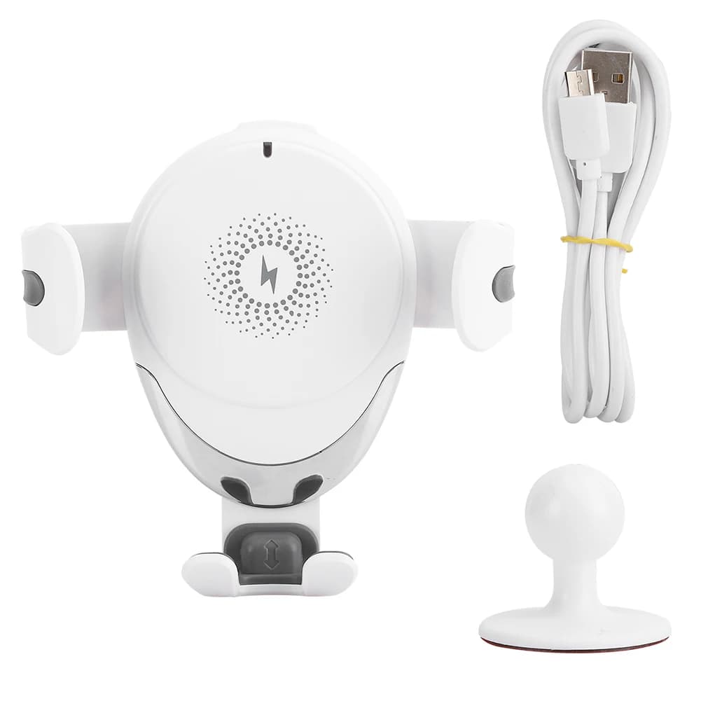 Caricabatterie Wireless per Auto Portatile 10W, Ricarica Rapida, Supporto per Bocchetta d'Aria, Rotazione a 360 Gradi, Alta Efficienza