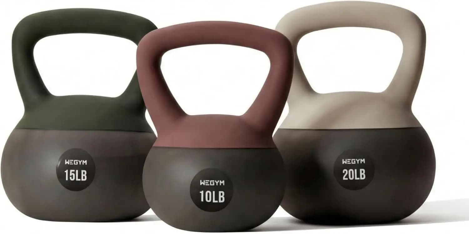 Kettlebell Soft with Padded Base, Anti-Slip Grip for Home Training and Strength Training