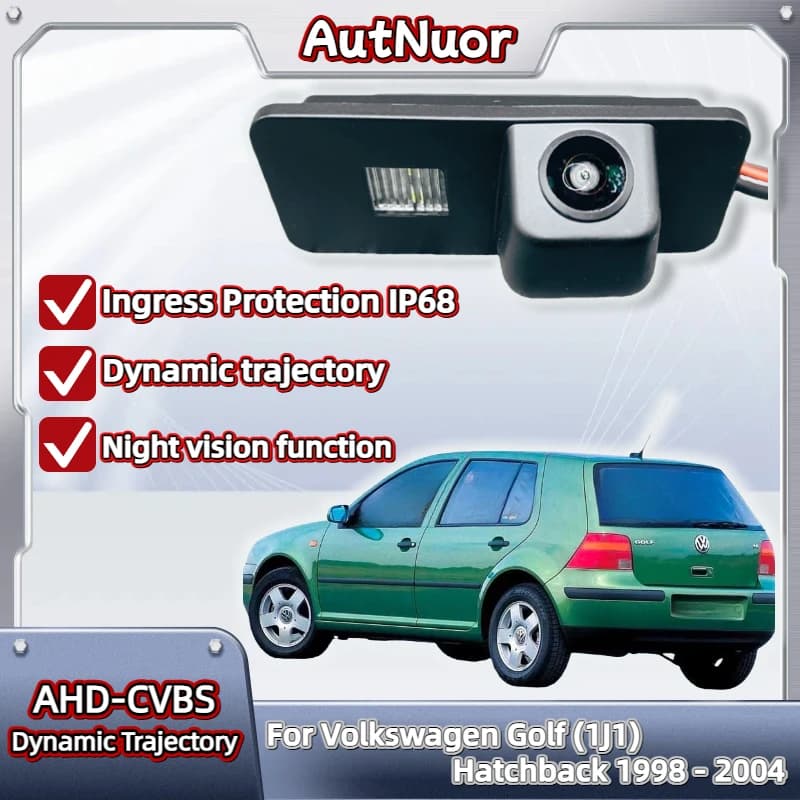 Telecamera retromarcia HD Fisheye per Volkswagen Golf (1J1) Hatchback 1998-2004 Visione notturna Telecamera posteriore di backup Telecamera di parcheggio CCDBackUp