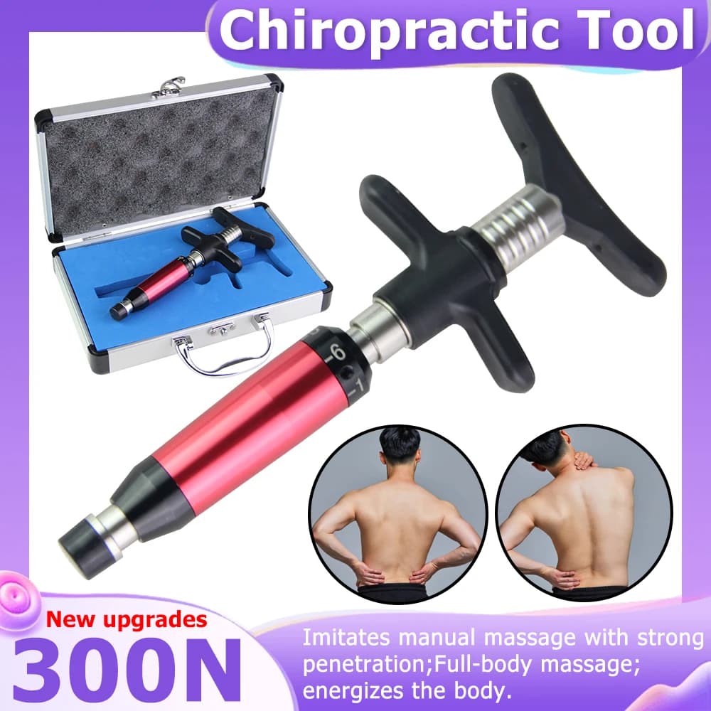 Chiropractic Adjusting Gun Spine Massage Tools Limb Pain Relief Therapy Correction Spinal 300N Manual Back Relaxation Massager