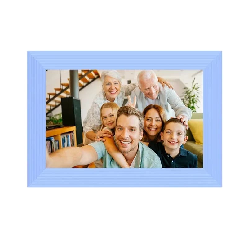 Cornice portafoto digitale wireless da 10,1 pollici con Wi-Fi, album elettronico ad alta definizione con touchscreen e video