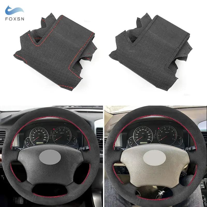 For Toyota Land Cruiser Prado 120 Land Cruiser (2003-2007) Tacoma (2005-2011) Car steering wheel Suede cover accessories