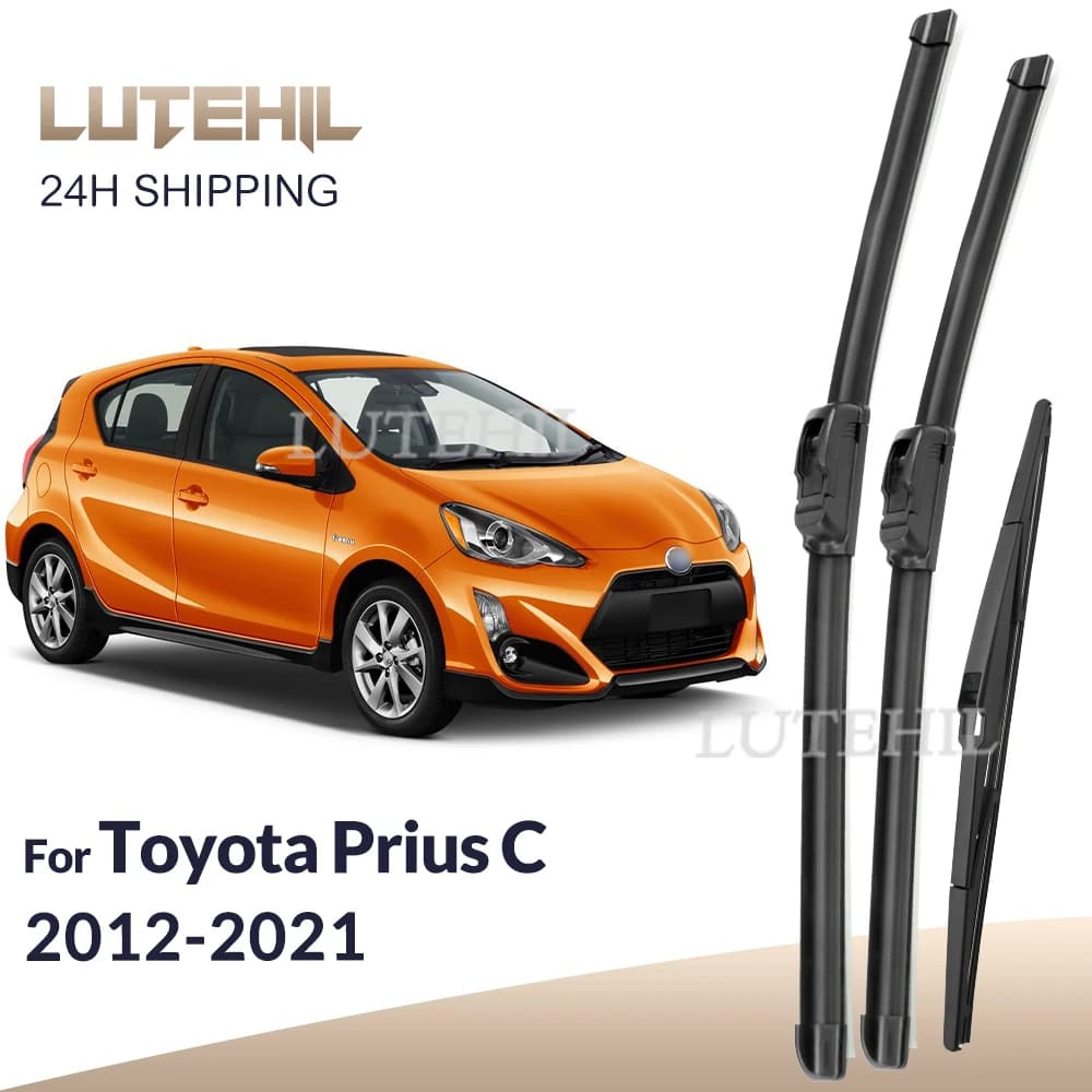 For Toyota Prius C 2012-2021 2013 2014 2015 2016 Wiper Front&Rear Wiper Blades Windshield Windscreen Window Brushes 26"+16"+8"