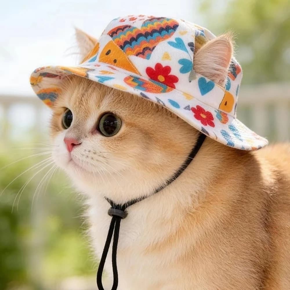 Cappello da Pescatore Regolabile alla Moda per Cani, con Orecchie Esposte, Traspirante, Protezione Solare, Comodo Cappellino da Baseball per Animali Domestici, per Viaggi all'Aperto