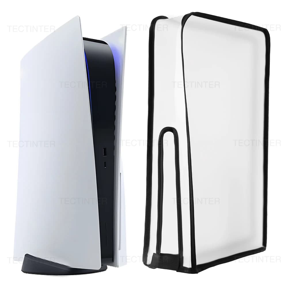 Custodia Trasparente Antipolvere e Antigraffio per Console PS5 - Cover Protettiva Verticale per Accessori Playstation 5