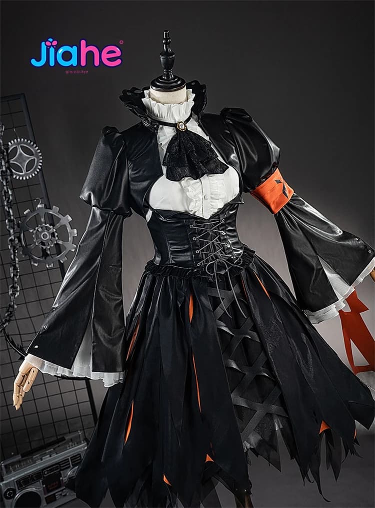 Costume Cosplay Arknights Talulah, Abito Nero Sexy da Donna per Festa di Halloween, Set Uniforme con Copricapo