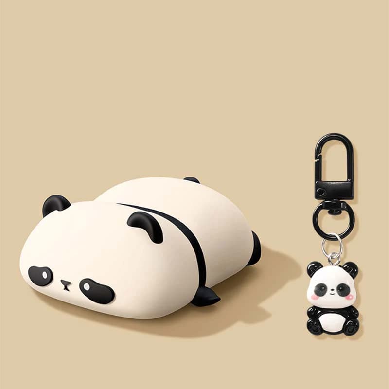 Cute Lying Panda Headphone Case for AirPodsPro3 Airpod Pro 1 2 3 Bluetooth Earbuds Charging Box Protective Earphone Cover