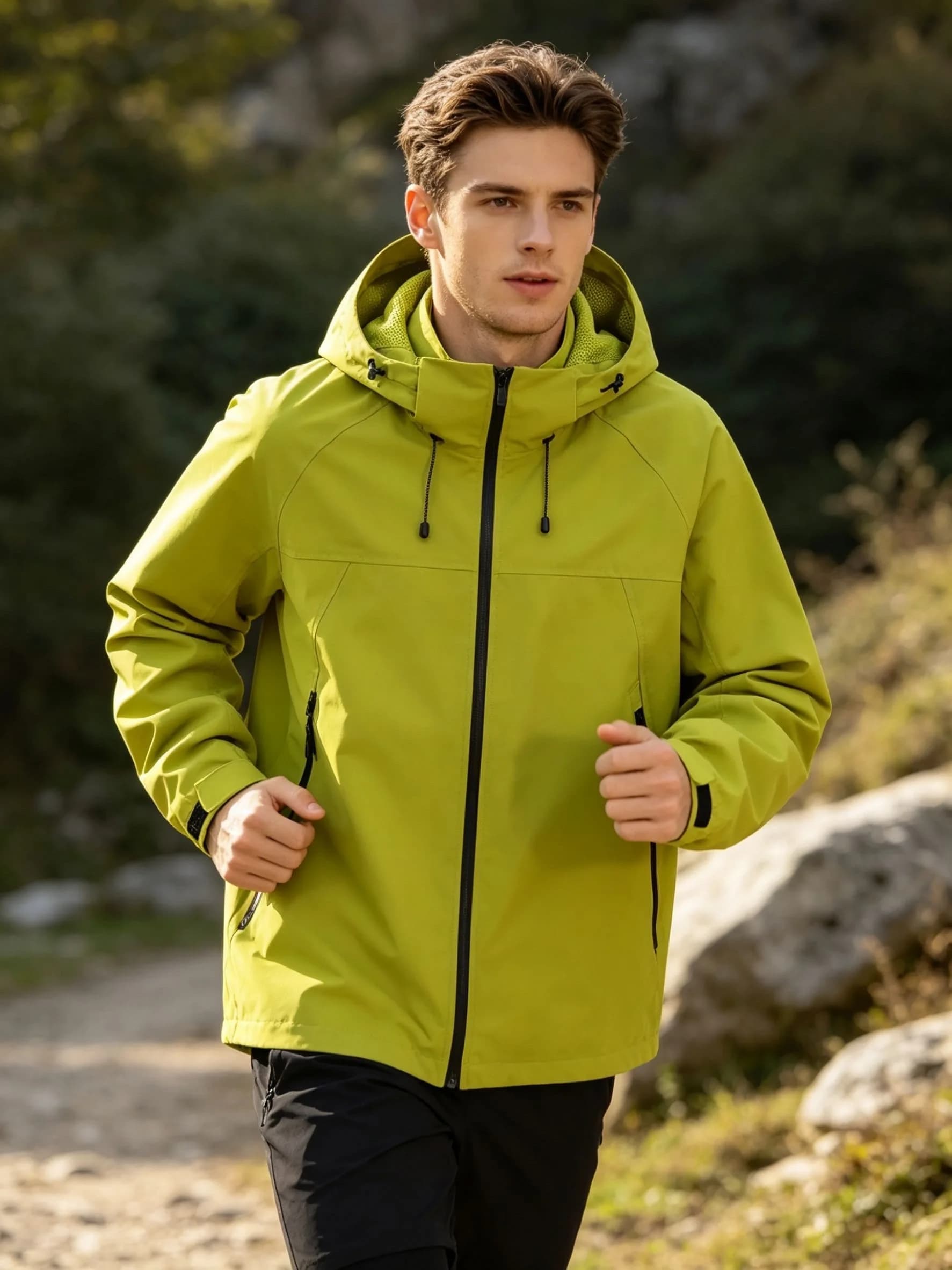 Spring Men's Clothing Loose Jackets Lightweight Long Sleeve Hooded Jacket Casual Outdoor Jacket Fishing, Hiking Casual Attire