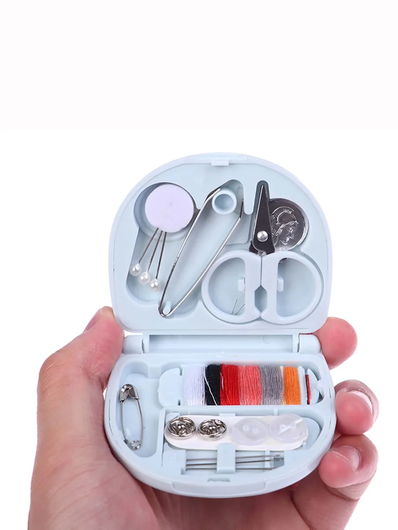 2026 1set Blue Convenient Mini Sewing Kit