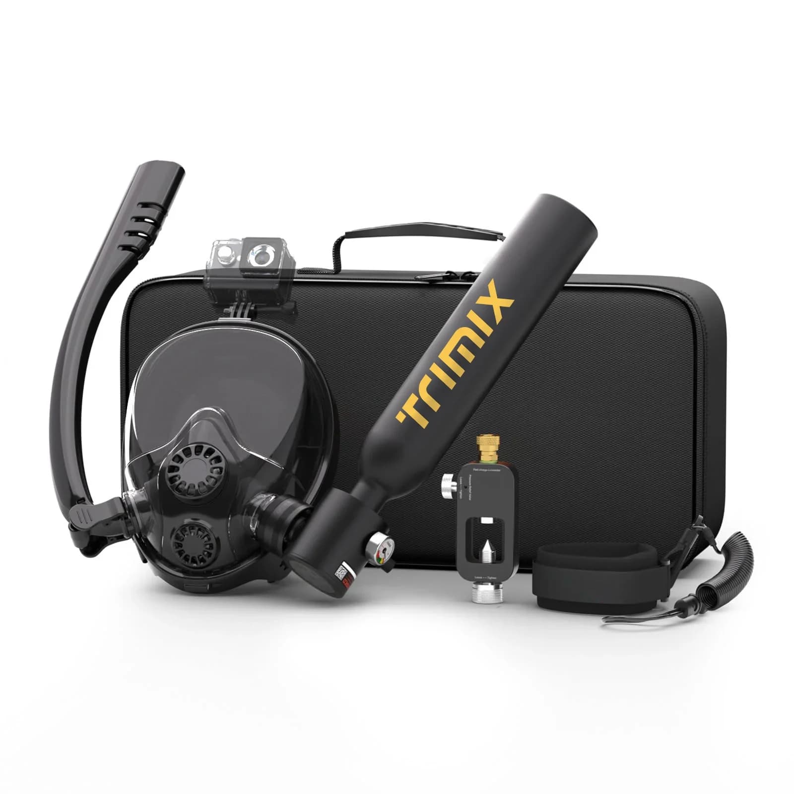 Trimix Packaging Snorkeling Mask 0.5 l Underwater Equipment for Aluminum Lungs Mini Bottle Underwater Breather for Teaching