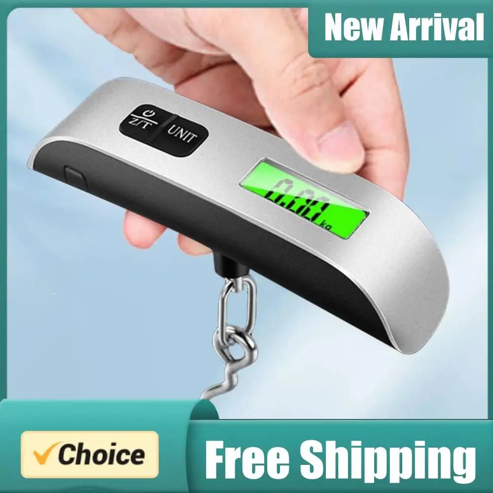 50kg/110lb Portable Digital Luggage Weight Scale LCD Display Pocket Electronic Suitcase Travel Scale Hand Luggage Scale
