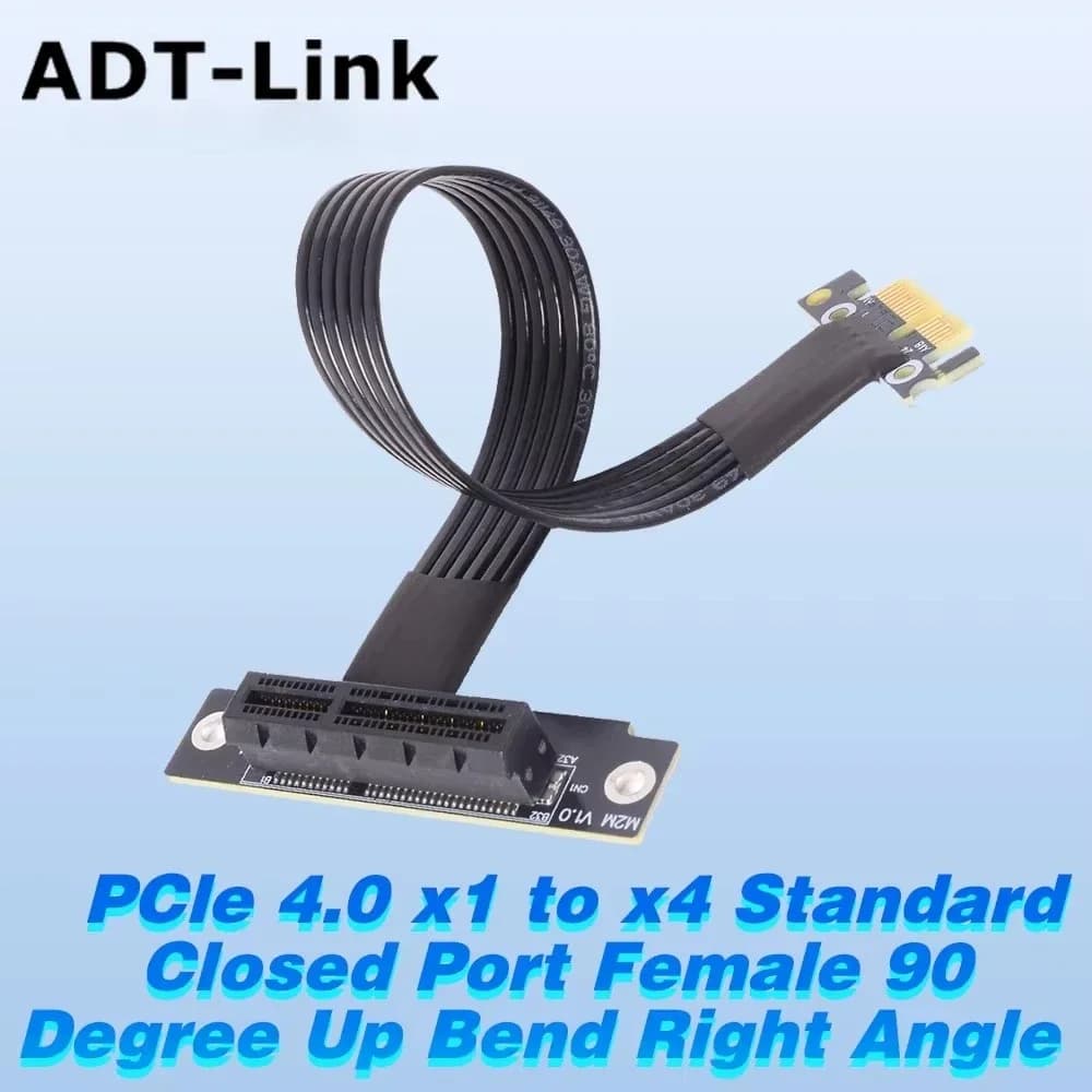 Cavo di prolunga PCIE 4.0 x4 a x1 PCIe 4.0 da 1x a 4x Gen4 16Gbps Adattatore Cavo riser Scheda di rete Scheda di acquisizione HDD Scheda video USB