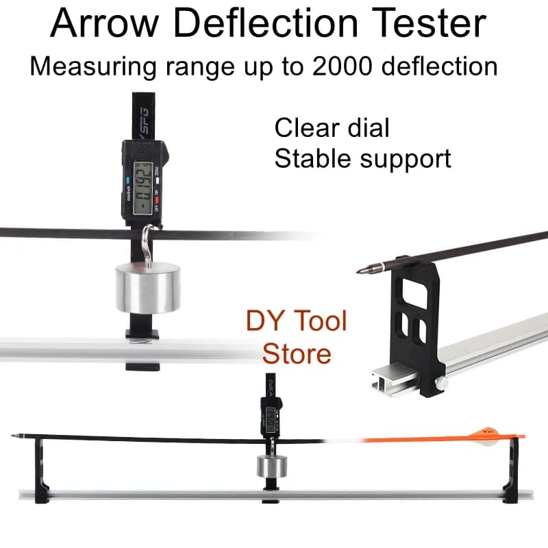 Tester di deflessione della freccia precisione del tiro con l'arco debug tiro Strumento di regolazione dell'arco fai-da-te Adattatore angolare per coda di freccia