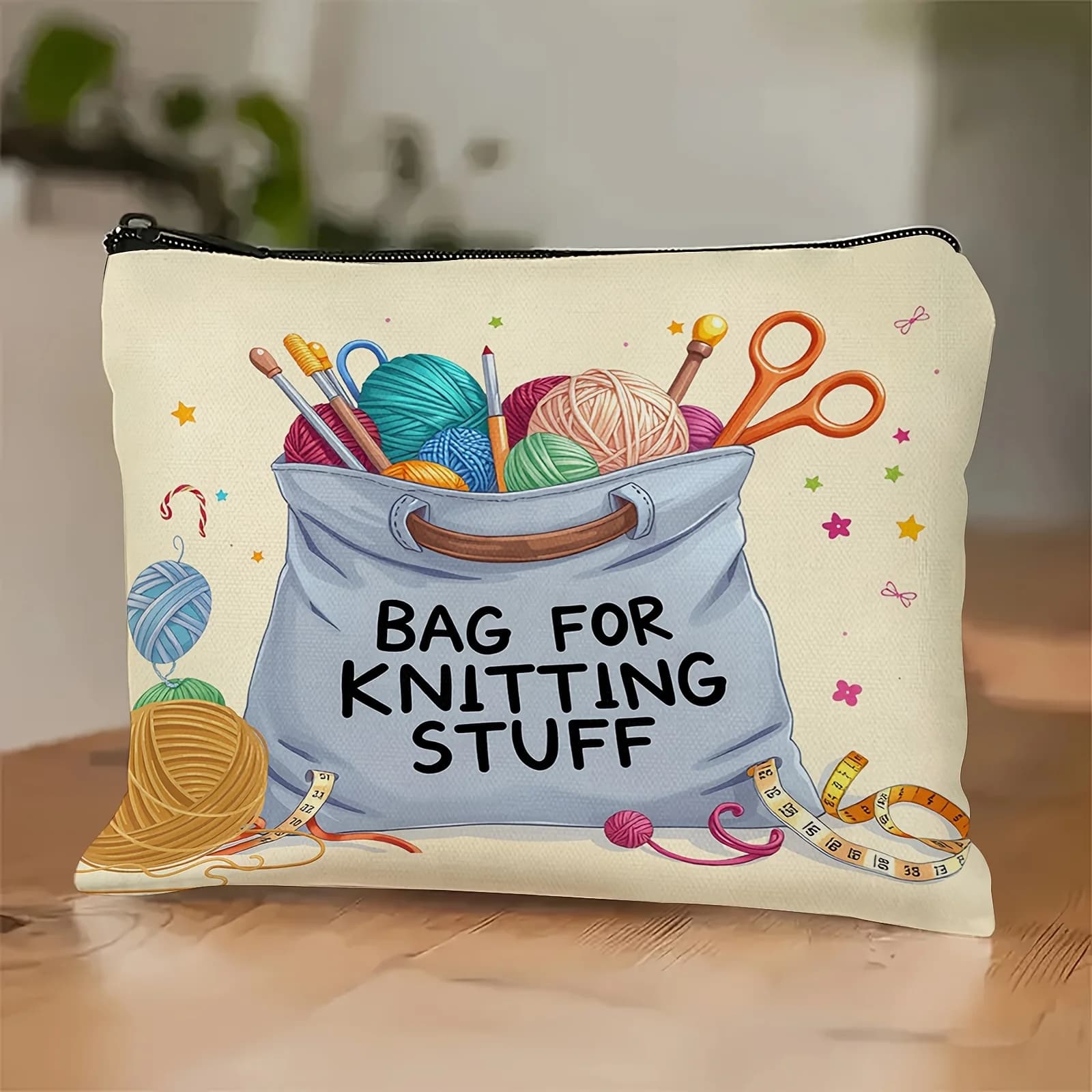 Bags for cosmetics AWoven and handmade: pretty multifunctional handbags with zipper for women, bags for storing jewelry,