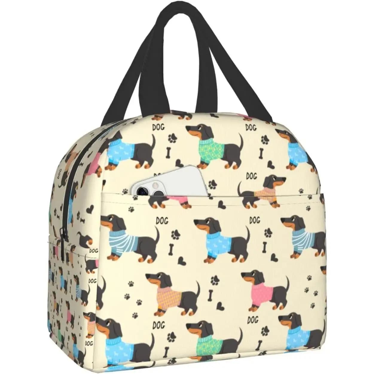 Borsa per donna uomo scatola per il pranzo isolata contenitore lavabile borsa termica borsa per il pranzo riutilizzabile preparazione dei pasti leggera