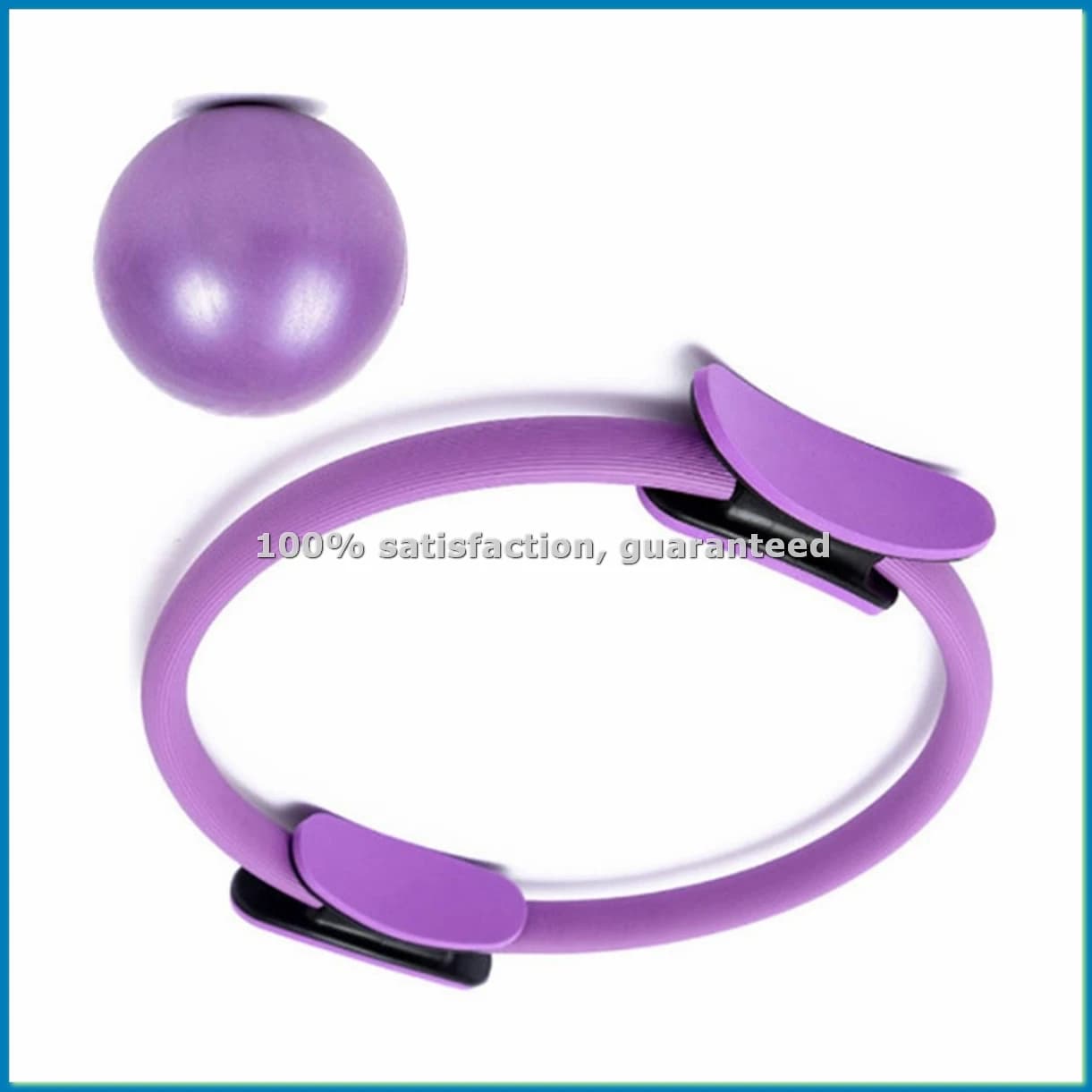 Set of Pilates Rings, Magic Circle, Mini Anti-Scoppio Ball for Pilates, High Strength Elastic Fascia, Tubular Ball for Yoga, C-ANKL