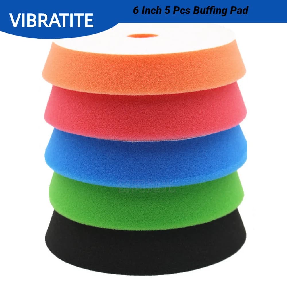5 pz 6 pollici spugna composto lucidatura tampone per lucidatura per DA / RO Dual Action Car Polisher Automotive Compounding ceretta finitura