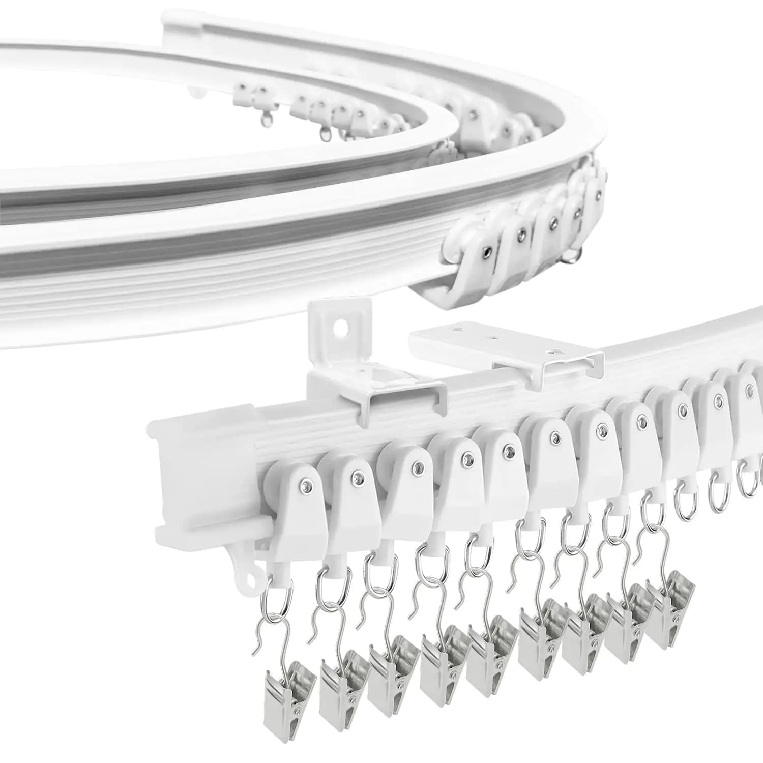 Binario per Tende da Soffitto 3 m, Binario Flessibile per Tende, Binario per Tende per Camper, Angolo Doccia, Finestra a Bovindo