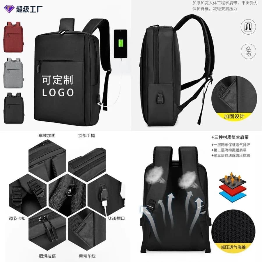 'New Style'High-end Men's Computer Backpack, Large Capacity Backpack, Business Travel Backpack, School Casual Backpack