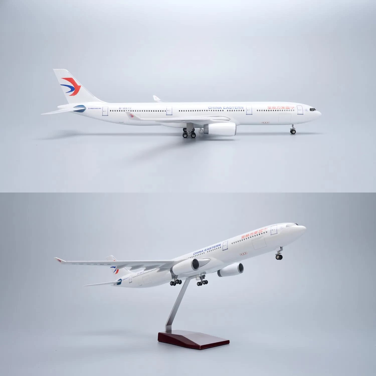47cm Scale Plane China Eastern A330 Diecast Resin Airplane Model Kit With Landing Gear Wheel For Display Collection or Toy Gift