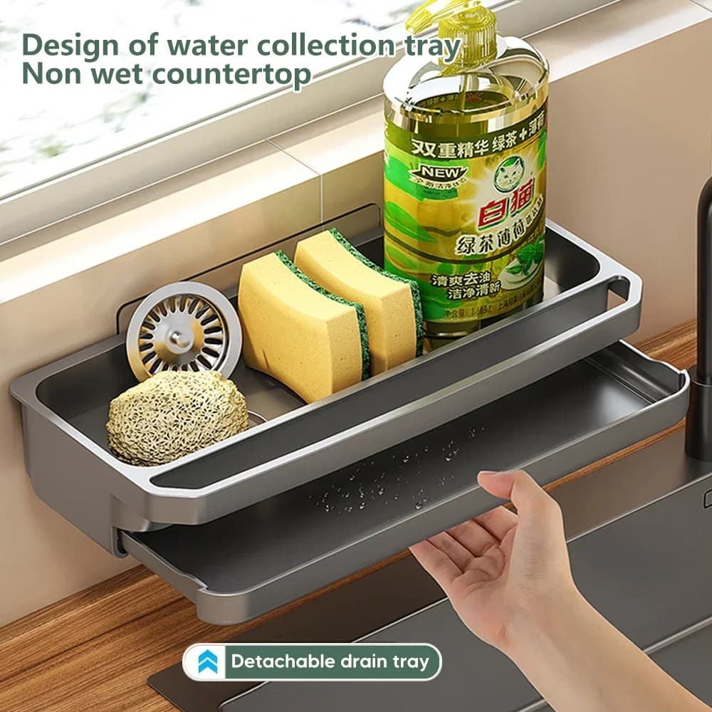 Kitchen sink Organizer Scolapiatti Shelves self-dreaming sponge door Rubinetto for storing soap Cooking accessories