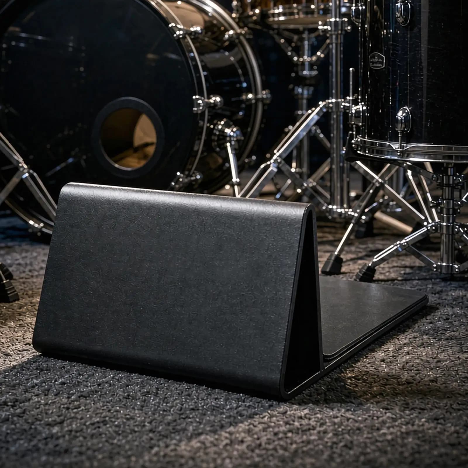 Metal Bass Drum Anti Slip Pad Shock-Absorbing Kick Drum Creep Stopper drummer equipment For Drummers Musicians Beginner