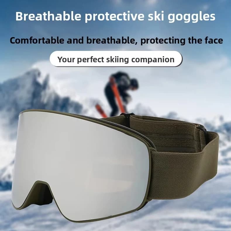 New Mountaineering Ski Goggles for Men Women Double-layer Anti-fog Waterproof Windproof TPU Frame Myopia Magnetic Attraction