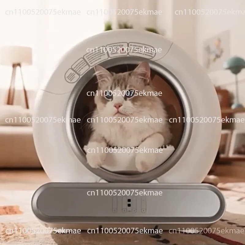 Toilette per gatti automatica autopulente con lettiera per gatti intelligente di nuovo stile con controllo touch WiFi Ampio spazio da 65 litri