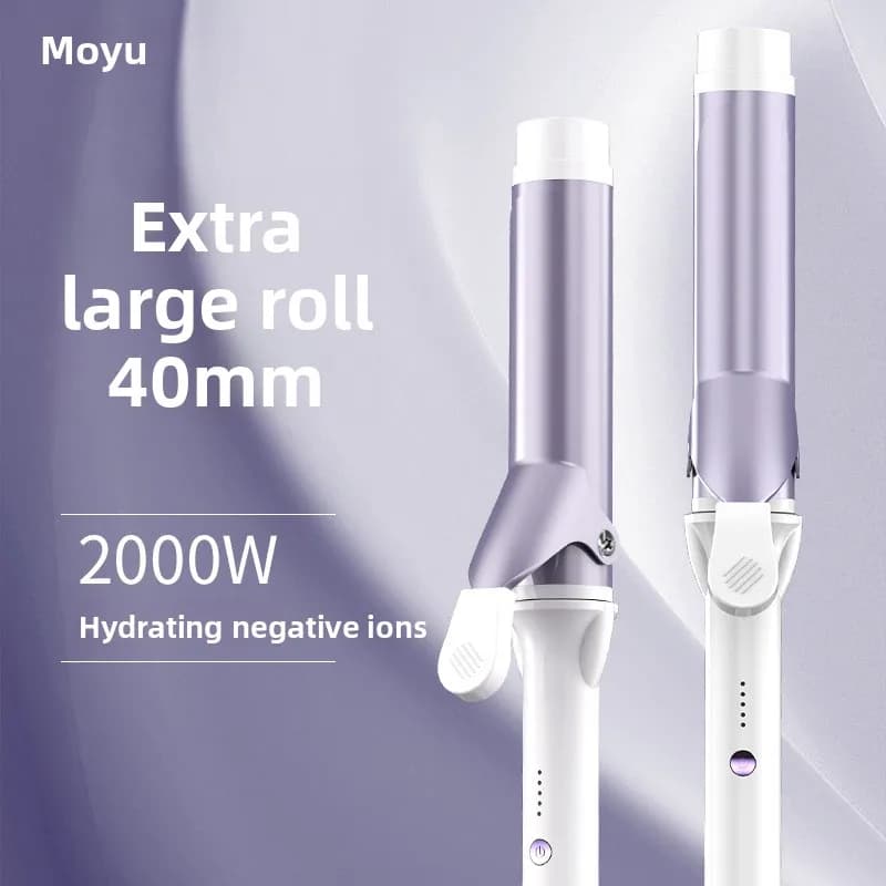 Arricciacapelli Big Wave con Cilindro Grande da 40mm, Ferro Elettrico per Arricciare i Capelli a Riscaldamento Rapido, Strumento per Styling a Lunga Durata, Uso Domestico e Professionale