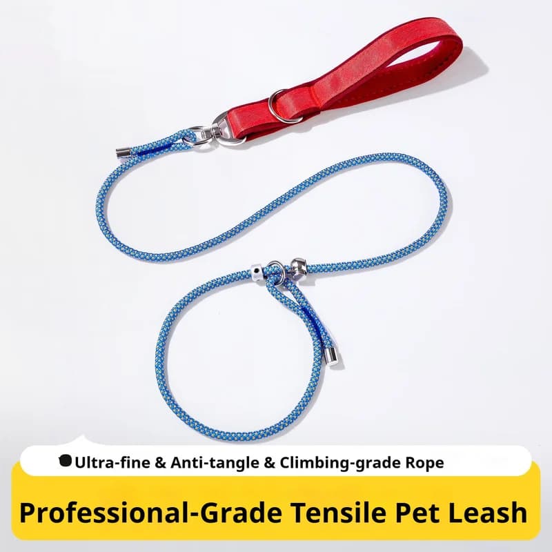 Heavy‑Duty Dog P‑Chain Slip Leash Anti‑Pull Anti‑Choke Escape Proof Training Walking Rope 1.2M Dog Lead for Medium Large Dogs