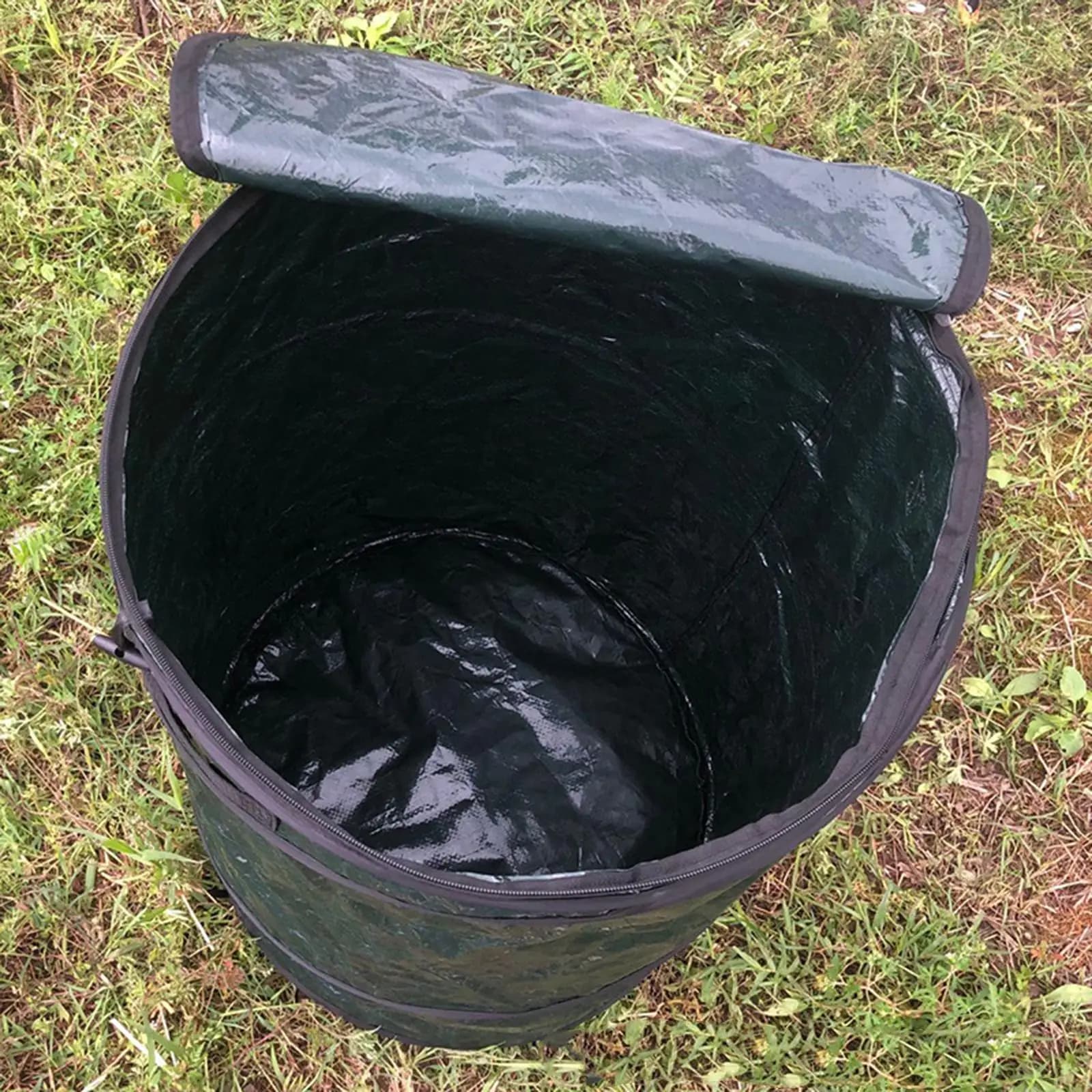 Cestino per Rifiuti Pieghevole con Coperchio, Bidone della Spazzatura Grande e Portatile per Camper e Auto