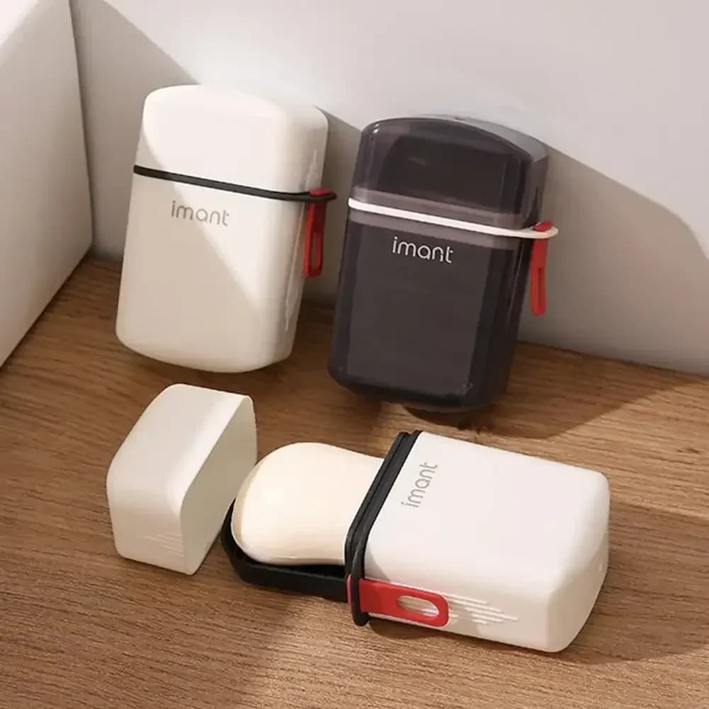 Portasapone in plastica Contenitore da viaggio con coperchio Portasapone durevole Forte sigillatura Organizzatore Bagno Casa Escursionismo all'aperto