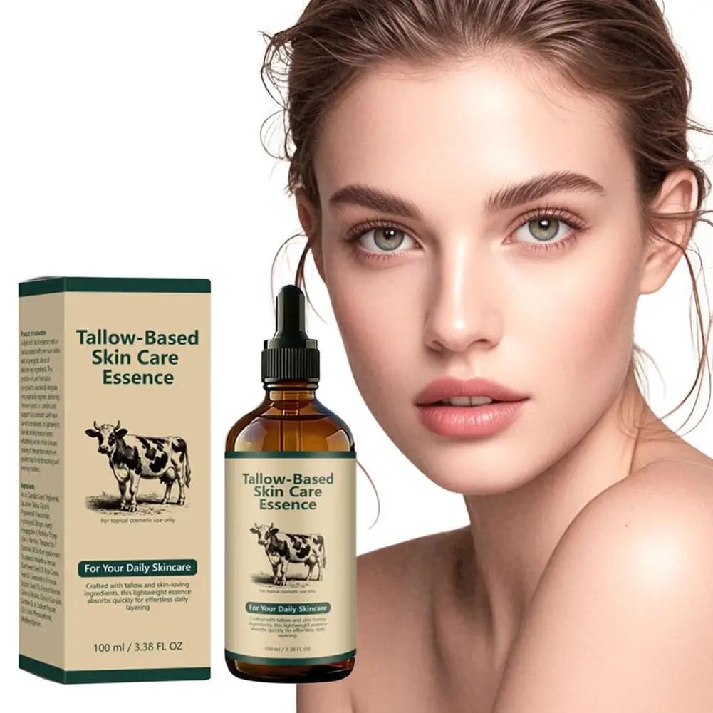 Natural Tallow Peptide Facial Skin Essence, Mild Anti-Wrinkle Anti Aging Serum, Deep Moisturizing Hydration Repair Barrier