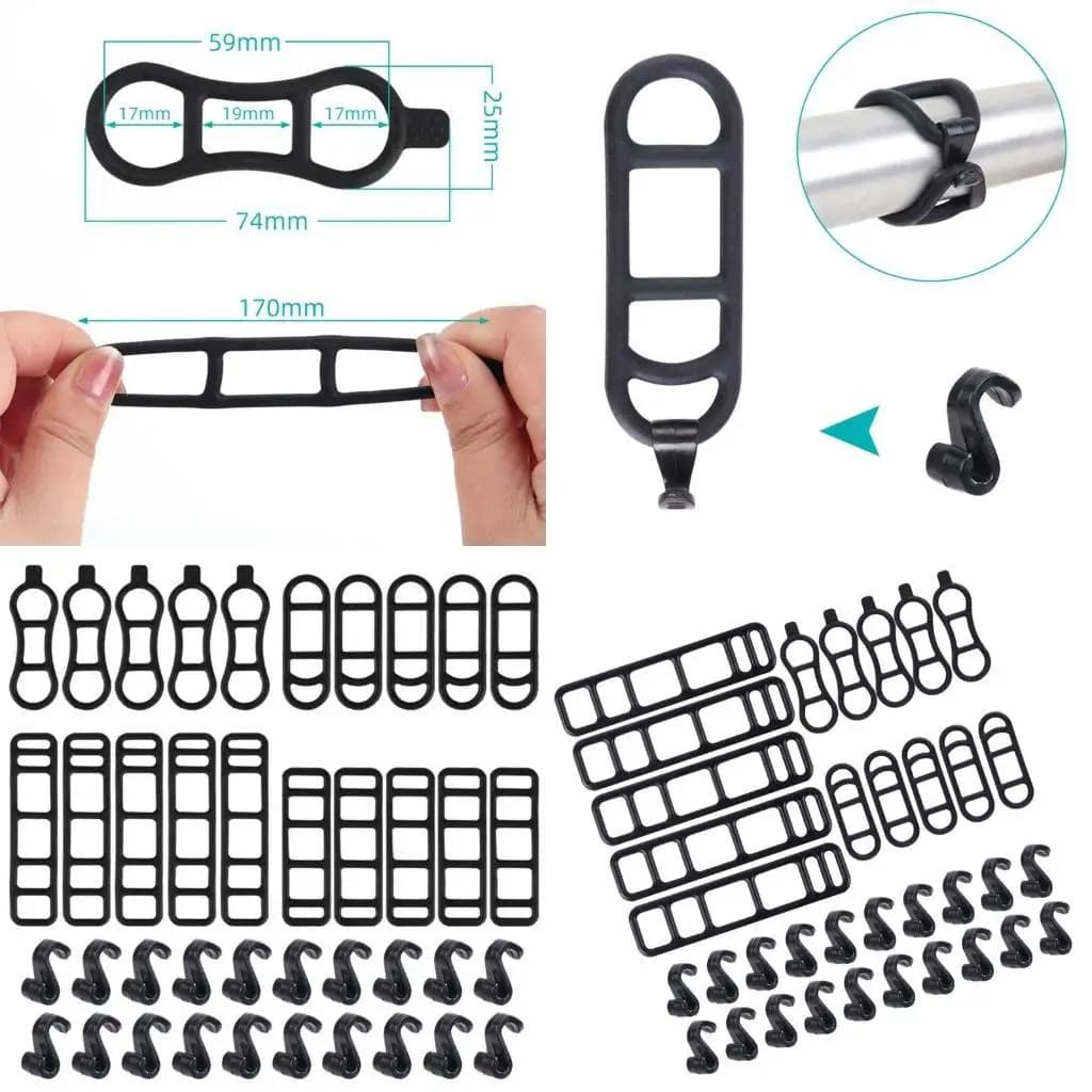 Bike R6fe Siliconi cinghia, ciclismo Flashlight Fixing crap per manubrio luce per manubrio