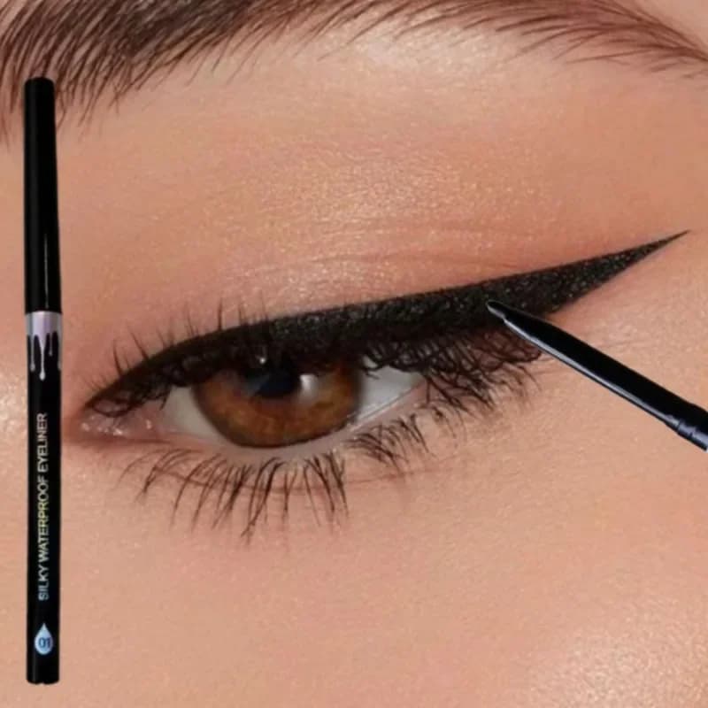 Matita Gel per Eyeliner impermeabile penna per Eyeliner con baco da seta opaco marrone duraturo non fiorito Eyeliner ad asciugatura rapida penna Gel trucco