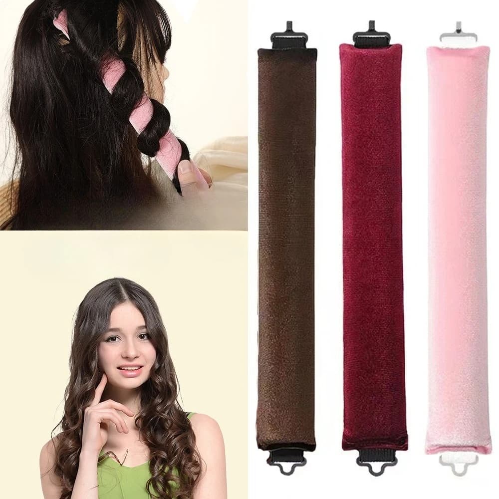 Heat-Free Hair Rollers Grips Heat-Free curling Rods Soft Flexible Auction for Night Curls All Hair Types Styling Tools Set
