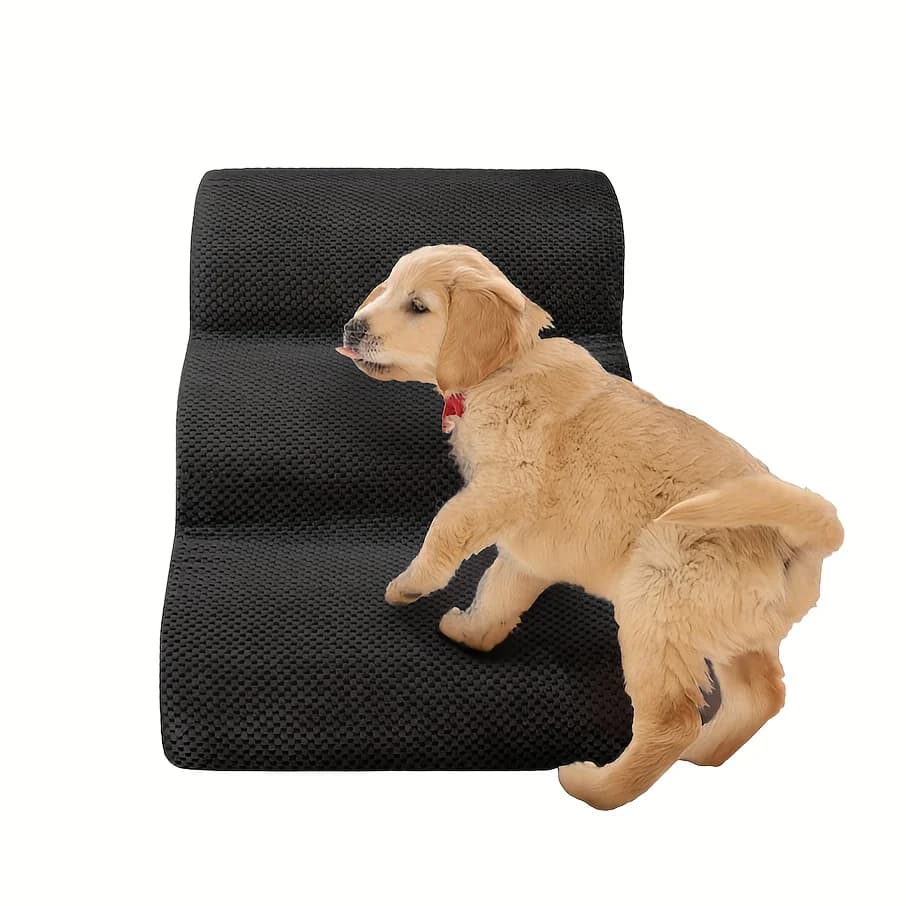 Scaletta per animali domestici progettata per cani di piccola taglia - Scale in schiuma resistente, rampa extra larga con base antiscivolo per letti rialzati, divani e poltrone, ideale per cani e gatti feriti o anziani