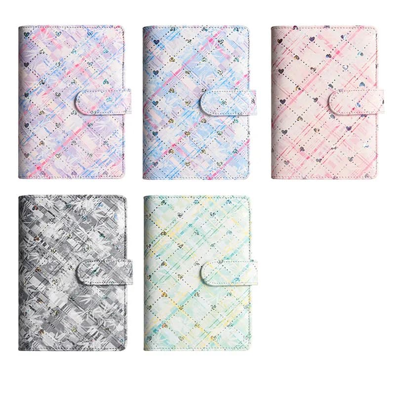 A6 Macaron Budget Binder Notebook Set, PU Leather Cash Envelope Planner with Stickers & Zipper Pouch, 6-Ring Loose Leaf Journal