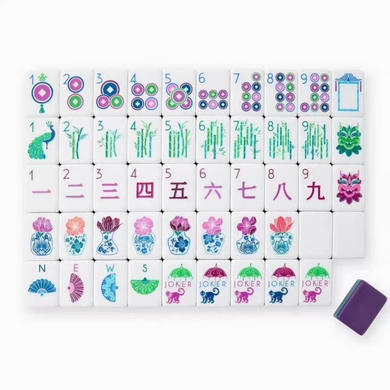 Tessere da mahjong in acrilico di lusso leggero LTT, per feste domestiche, mahjong casual da gioco a mano.
