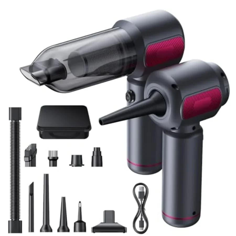 Aspirapolvere portatile per auto, aspirapolvere 22000 Pa e spolverino d'aria, aspirapolvere portatile ad aspirazione forte da 110 W con batteria da 7800 mAh, Sto