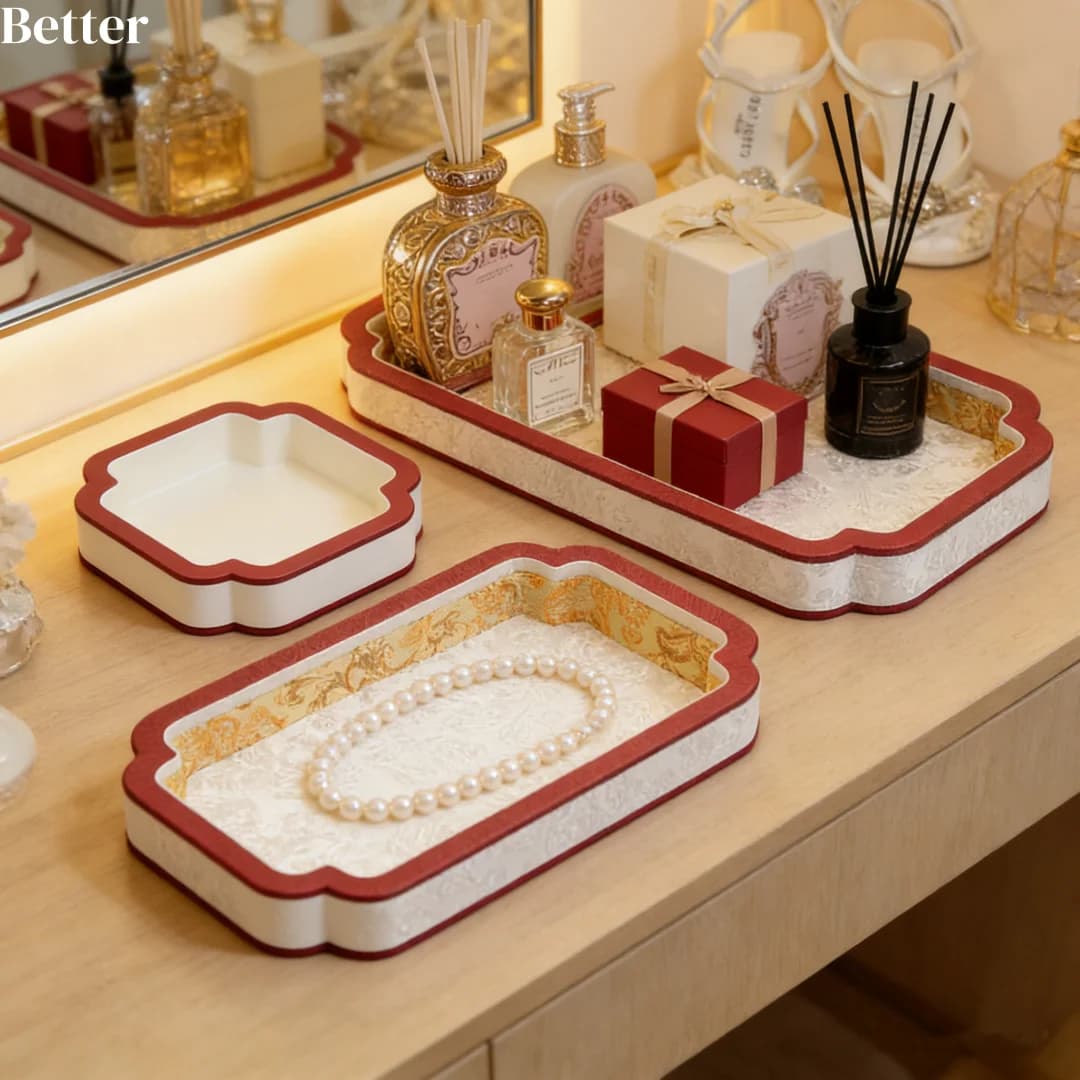 Vassoio Espositivo Vintage Cinese in Legno per Gioielli – Lussuoso Porta Anelli e Bracciali in Velluto, Organizzatore Multifunzionale da Bancone