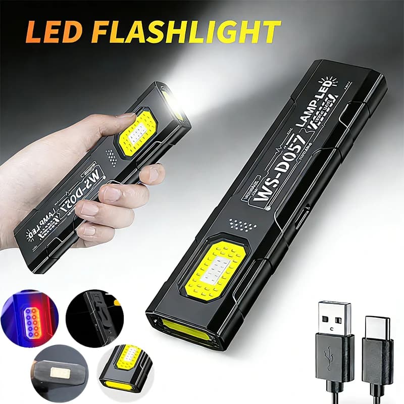 Super Bright LED Flashlight, Rechargeable Portable Flashlight, Multi Mode Waterproof Portable Flashlight for Emergency Camping Hiking