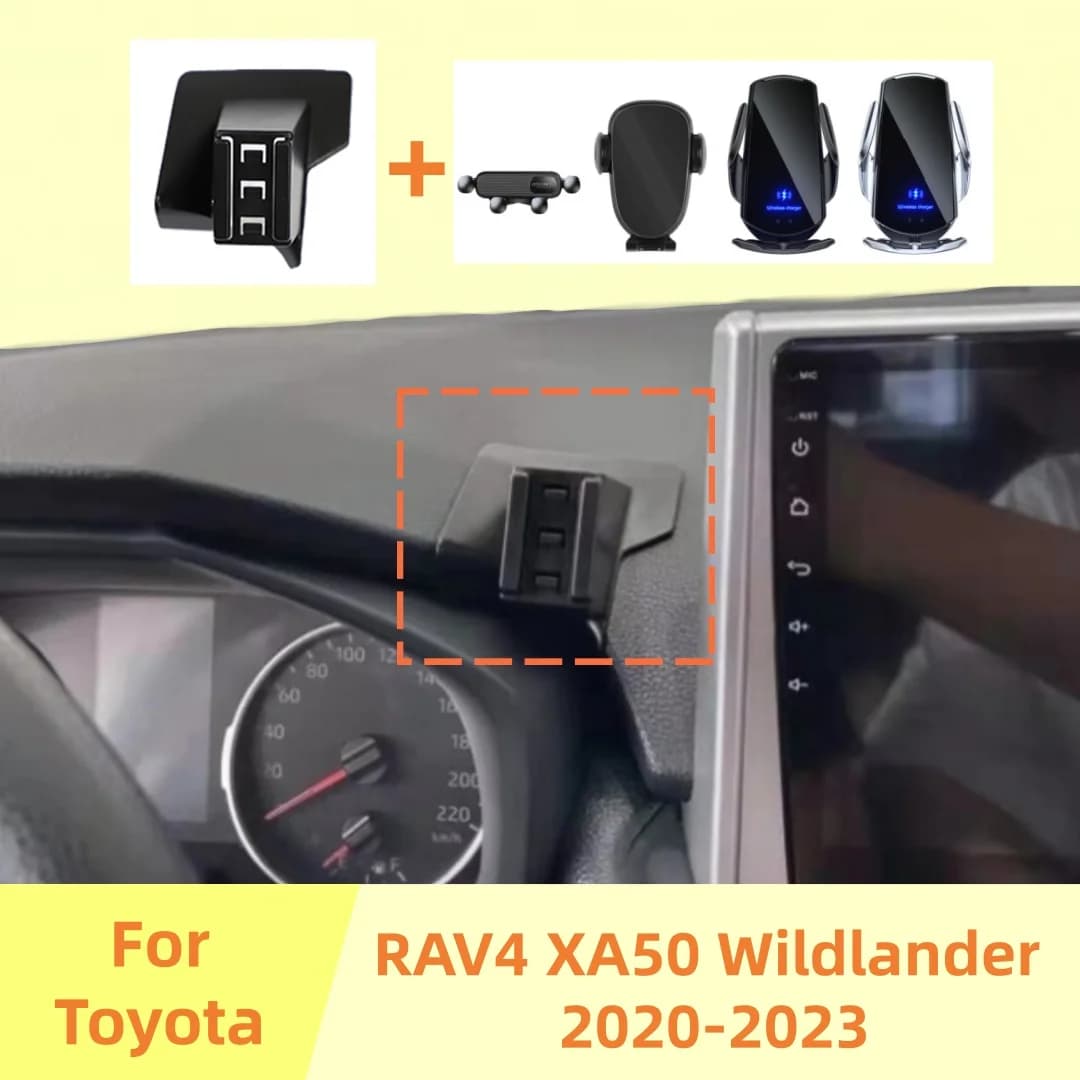 Base a clip per supporto telefono da auto, compatibile con Toyota RAV4 XA50 / Wildlander 2020-2023, adatta per diversi supporti telefono