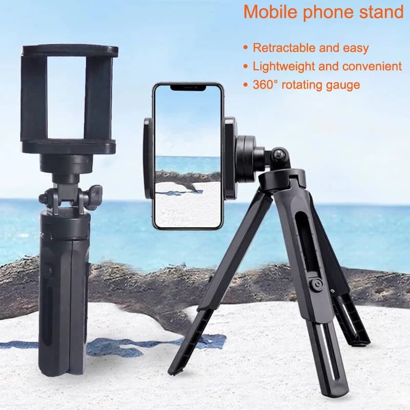 Mini treppiede estensibile da tavolo per smartphone, supporto per cellulare, selfie stick, supporto per telefono per video live e selfie, portatile.