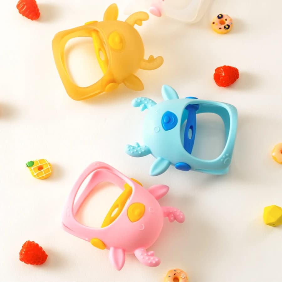 1PC Silicone Baby massaggiagengive Cartoon Deer Shape Teethering Toys Cute Baby Toys Soft Baby Care utensili Anti-mangiare articoli per bambini